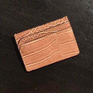Tan leopard card holder